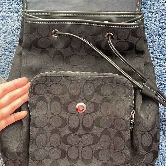 Coach Backpack Black Vintage Bag - Picture 5 of 9